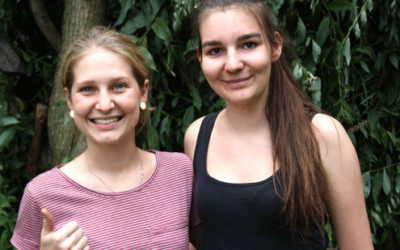 Zwei FÖJlerinnen an der Grundschule Karlshorst