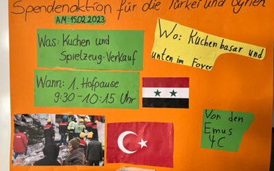 Spendenaktion für die vom Erdbeben betroffene Bevölkerung in Syrien und der Türkei