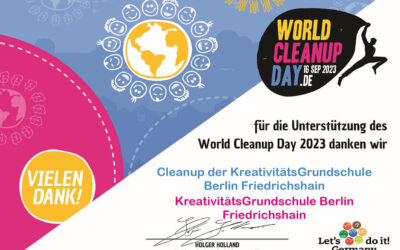 Urkunde World Cleanup Day 2023